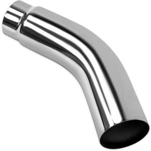 JY PERFORMANCE 4 Inch (ID) Diesel Exhaust Tip Elbow Tip 4'' Inlet 5'' Outlet 23'' Long Chrome Turndown Exhaust Tip