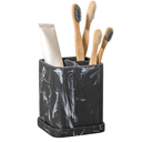 zccz Toothbrush Holder, Countertop Marble Look Electric Toothbrush Toothpaste Makeup Brush and Razor Holder Stand Bathroom Organizer with Detachable Tray