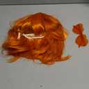 MIUSKATL Wig and Sunglasses 12 Inch Short Bob Wigs with Bangs for Women Costume Cosplay Party (Orange)