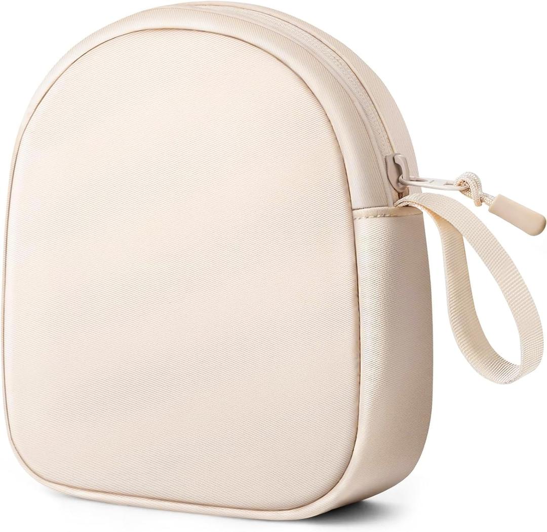 Inesore Headphone Case Compatible with JBL Tune & Live/Sony WH-CH520 510 720/ Sony MDR-ZX/Bose QuietComfort/JLab/BERIBES/TOZO/KVIDIO/SoundCore,Headset Carrying Storage Bag Headphone Pouch, Beige