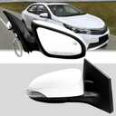 Passenger Right Side Mirror Compatible With Toyota Corolla 2014-2018 With Heated Turn Signal Light Power Glass 7-Pins White