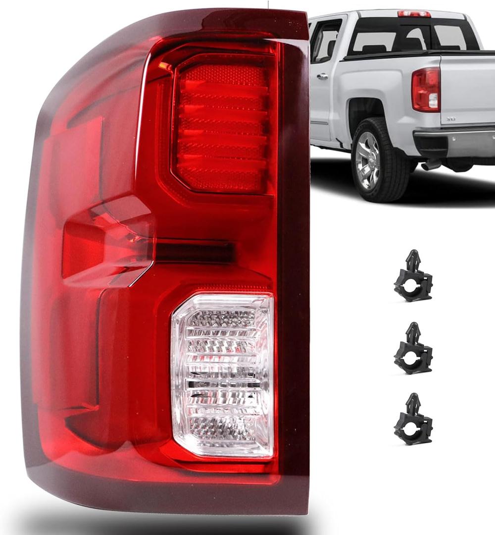 LED Tail Light Compatible with Chevy Silverado 1500 2016 2017 2018 Rear Taillight Assembly Brake Lamp Left Driver Side Replace 84288718 GM2800294 LED Tail Light Compatible with Chevy Silverado 1500 2016 2017 2018 Rear Taillight Assembly Brake Lamp Left Driver Side Replace 84288718 GM2800294