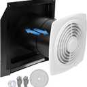 509S Through Wall Exhaust Fan 8 Inch 200 CFM with Filter and On/Off Switch, X Large