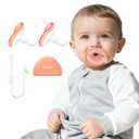 Garkoko 2-Pack Baby Pacifier with Clip & Case, Thumb-Shaped Soothing Pacifier 0-18 Months, Non-Contact Shield, Lightweight Food-Grade Silicone, BPA-Free Infant Pacifier