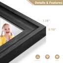 11x14 Picture Frame with Tempered Real Glass. Curved Extra Wide Edges Vintage Photo Frames. Hanging and Tabletop Display, Gallery Wall Frames for Posters & Wall Art. Black