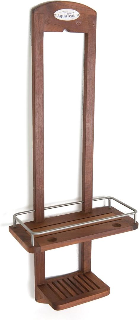 AquaTeak The Original Moa Small Teak Shower Caddy