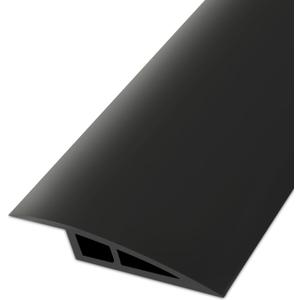 Vinyl Door Threshold Flooring Transition Strip Self Adhesive Carpet Edging Strip for Laminate Doorway Edge Threshold from 3/5" to 4/5" (Black, 3.3 Ft)