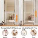 86.6" H Extra Tall Gates for Cat, 27.6"-38.6" W Pet Gate No Drilling