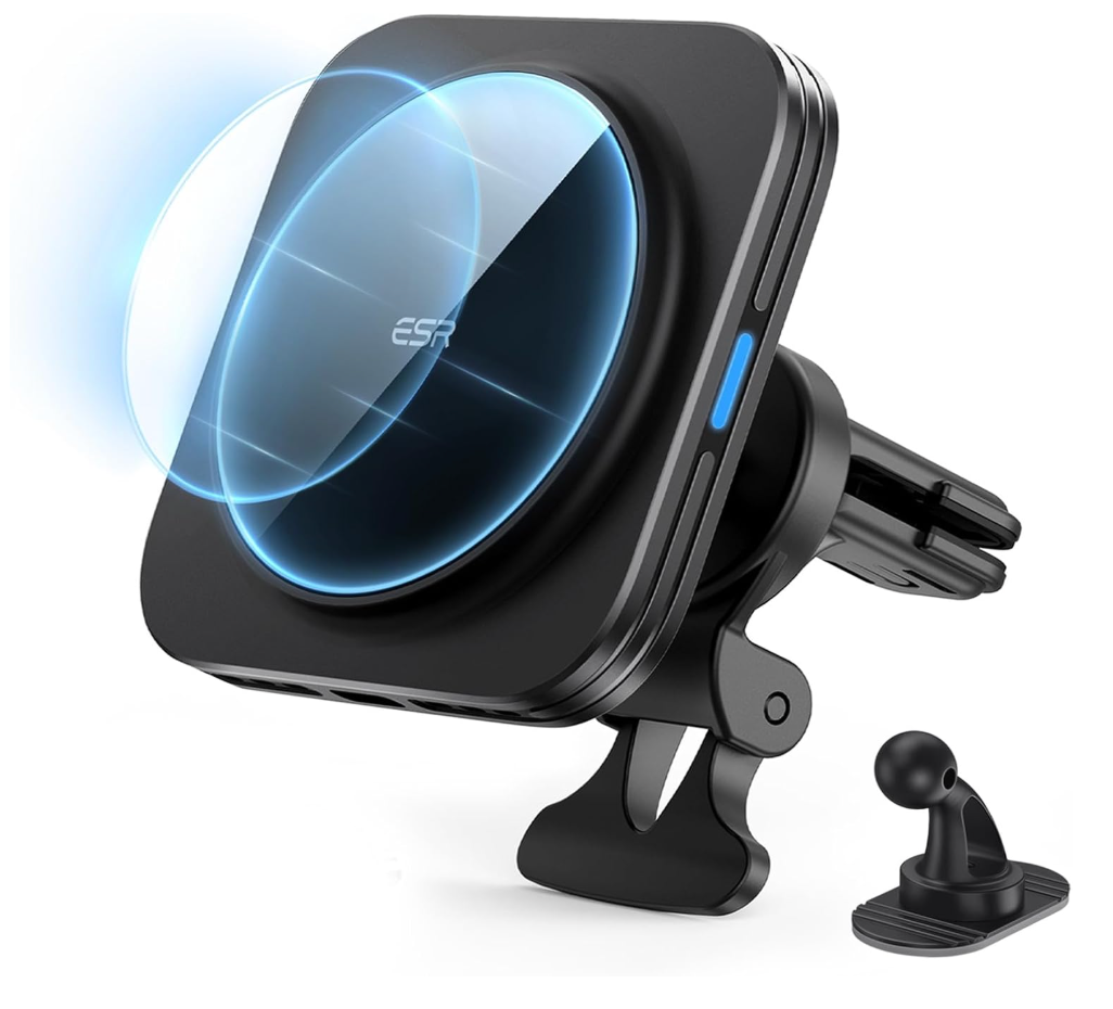 ESR for MagSafe Car Mount Charger,15W Magnetic Wireless Car Charger, for MagSafe Car Charging, Air Vent Dashboard Phone Holder Mount for iPhone Air 17 Pro Max 16 15 14 13 12, Galaxy S25, Fast Charging