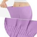 Resinta Girl's Cotton Footless Leggings Toddler Girls Stretchy Basic Leggings Pull On Tights for Everyday Wear, 4-14 Years (Purple)