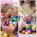 Easter Eggs 2.4 - Blue Fillable Easter Eggs - 60 Pcs Easter Basket Stuffers - Blue Eggs Bowl and Vase Filler Faux for DIY Spring and Easter Decorations (Blue)