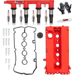 Ignition Coil Pack & Spark Plug & Engine Valve Cover Gaskets Kits for 2011-2015 Chevy Cruze 1.8L, 2016 Cruze Limited 1.8L, 2012-2018 Sonic 1.8L, 2009-2011 Aveo 5 1.6L, 2009 2010 Pontiac G3 1.6L