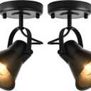 Track Light Modern Ceiling Spot Lighting Indoor, Adjustable Wall Mount Accent Light,for Bedroom Living Room Hallway Kitchen Painting(2 Pack)