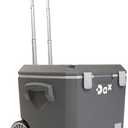 DA Ultra-Light 60 QT Hard Cooler with Wheels and Telescopic Handle, 30% Lighter Than Rotomolded Coolers, Keeps Cold Up to 5 Days, Ice Chest for Camping, Tailgating, Beach