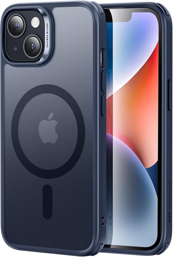 ESR for iPhone 14/13, Translucent Matte Case, Compatible with MagSafe, Military-Grade Protection, Classic Series, Frosted Blue, 2 Pack