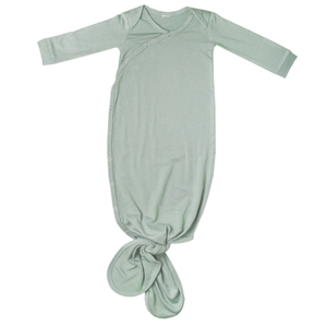 Copper Pearl Baby Gown - Knotted Newborn Sleepers for Baby Boy and Girl, Soft Stretchy Long Sleeve Infant Gowns with Bottom Tie and Hand Mittens, Perfect Hospital Coming Home Outfit (Briar)