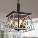 Q&S Farmhouse Chandelier,Dining Room Light Fixture