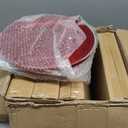 REWOMC 50 Pcs Red Charger Plates Bulk, 13" Round Beaded Chargers
