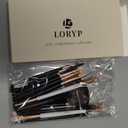 LORYP Makeup Brushes Set Labeled 18 Piece Face and Eye Brush Set Ultra soft hair Foundation, Concealer, Blush, Contour, Blending, Eyeshadow Khaki Brush kit