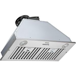 VEVOR Insert Range Hood, 800CFM 3-Speed, 30 Inch Stainless Steel Built-in Kitchen Vent with Push Button Control LED Lights Baffle Filters, Ducted/Ductless Convertible, ETL Listed