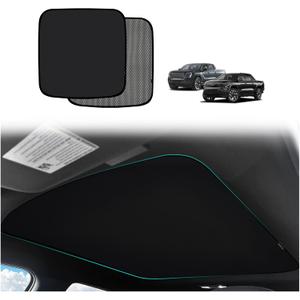 BestEvMod Foldable Sunshade Roof Compatible with Chevy Silverado EV RST/GMC Sierra EV Denali 2026 2025 2024 Heat Insulation Reflective Glass Roof Sun Shade Cover Blocks Glare UV Ray Sun Protection