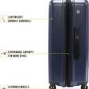 DKNY On the Go 25" Hardshell Lightweight Expandable Checked Luggage with Spinner Wheels,Navy