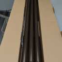 KAMANINA 1 Inch Extra Long Curtain Rod 140 to 195 Inches Bronze Heavy Duty Curtain Rods for Windows 120 to 170 Inch, Adjustable Drapery Rods with Netted Texture Finials