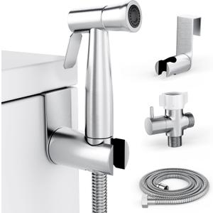 Purrfectzone Bidet Sprayer for Toilet, Handheld Sprayer Kit, Cloth Diaper Sprayer Set - Easy to Install - Stainless Steel