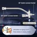 Foam Cannon for Pressure Washer, Stubby Gun with Dual Connector (M22-15mm Adapter + Wash Mitt), 5 Nozzles Tips, 4000 PSI Pressure Washer Gun, 1/4" Quick Connect for Auto/Home, 1 Liter