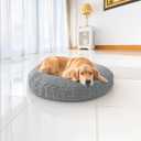 Muddy Mat Cloud K-9 Bed for Dogs & Cats, Soft & Relaxing Round Dog Bed, Chenille Material, Removable Cover, Washable & Dryer SafeGrey Large(40'x40')