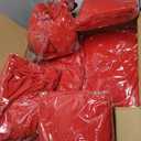 6-Pack Premium Red Spandex Tablecloths for 6ft Rectangle Tables, Stain & Wrinkle-Resistant, Washable Stretch Polyester Fitted Table Cover for Weddings, Banquets, Trade Shows Events