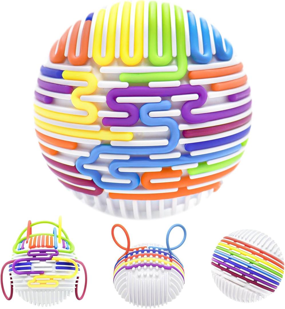 Sensory Activity Ball & Board - Upgrade Fidget Toy for Stress Relief, Calming Anxiety & Focus Enhancement | Perfect for Kids (3+) & Adults Sensory Fidget Toys Ideal for Autism & ADHD