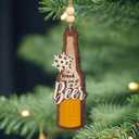 Beer Ornaments 2025, 2 Layers Wooden Christmas Tree Ornaments, for Beer Drinkers, Beer Christmas Ornament for Christmas Tree Decorations, Beer Lovers Gifts for Men Women