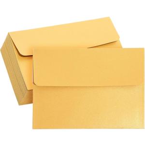 Paper Junkie 50 Pack A7 Metallic Gold Self-Sealing Envelopes for 5x7 Cards  Bulk Set for Wedding, Birthday Party, Greeting & Thank You Notes - A7 Envelopes