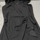 IHOT Women's Bodycon Maxi Dress Sleeveless V Neck Side Slit Ruched Wrap Cocktail Formal Wedding Guest Dress (Black, XL)