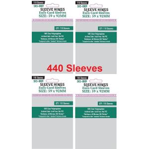 Sleeve Kings Euro Card Sleeves 59 X 92 mm (4x110 Pack, 440 Sleeves)