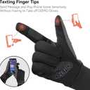 OZERO Winter Gloves for Women - Touchscreen Anti-Slip Palm Windproof Thermal Cycling Glove for Texting Hiking Driving Running, Medium (Black, M)