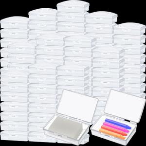 Reallnaive 100 Pcs Travel Soap Container Portable Plastic Soap Boxes Bulk with Lid Homeless Donations Bulk Gym Shower Tour Groups Hotel Outdoor Camping (White)