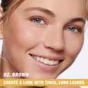 Metal Wand Ultra-Fine Lengthening Mascara, Natural, Thick, Curled, No Clumping.Quicking-Dry Volumizing Eyelashes, Soft, Smooth, Waterproof & Long-lasting, 3D Effect (Brown-Matte-02)