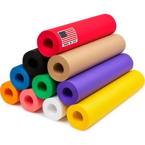 12" x 1200" (100 ft) 10 Rolls of Multi-Color Kraft Paper Rolls