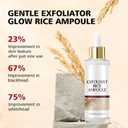 2PCS Rice Exfoliating Ampoule Set  Black & White Rice Brightening Duo for Glowing Skin | Gentle Peel + Pore Minimizing & Deep Hydration