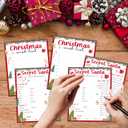 2 x 8"x10" Christmas Wish List Secret Santa Gift Exchange Card - 20PCS Double-side Christmas Questionnaire Cards - Home, Office, Classroom Xmas Holiday Party Gift Idea For Family, Friends, Coworkers - A01