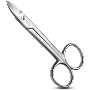 Rui Smiths Pro Precision Toenail Scissors | Stainless Steel Pedicure Trimmer Cutter with Micro-Serrated, Anti-Skid Cutting Edges and Long Handles For Hard Nails | Made in Solingen, Germany