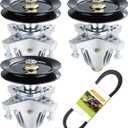 3 Pack 918-06980 Spindle Assembly with 954-04077A Belt 5/8" x 134" Replace Cub Cadet 918-06980 Troy Bilt 918-06980 618-06980 Spindle for Troy Bilt Super Bronco 50 Cub Cadet XT1 GT50 Tractors