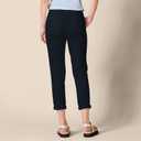 Amazon Essentials Women's Mid-Rise Slim-Fit Stretch Cotton Twill Cropped Capri Khaki Pants (Available in Plus Size) (Black, L)