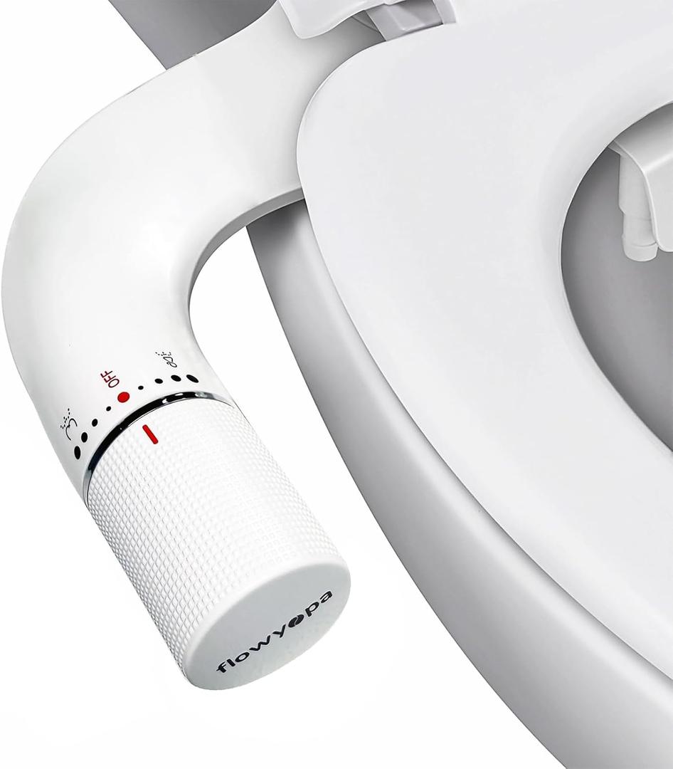 Ultra-Slim Bidet Attachment for Toilet Easy to install - Dual Nozzle (Frontal & Rear Wash) with Adjustable Cold Water Pressure - Fresh Cleanliness Home Gifts for Women (silver)