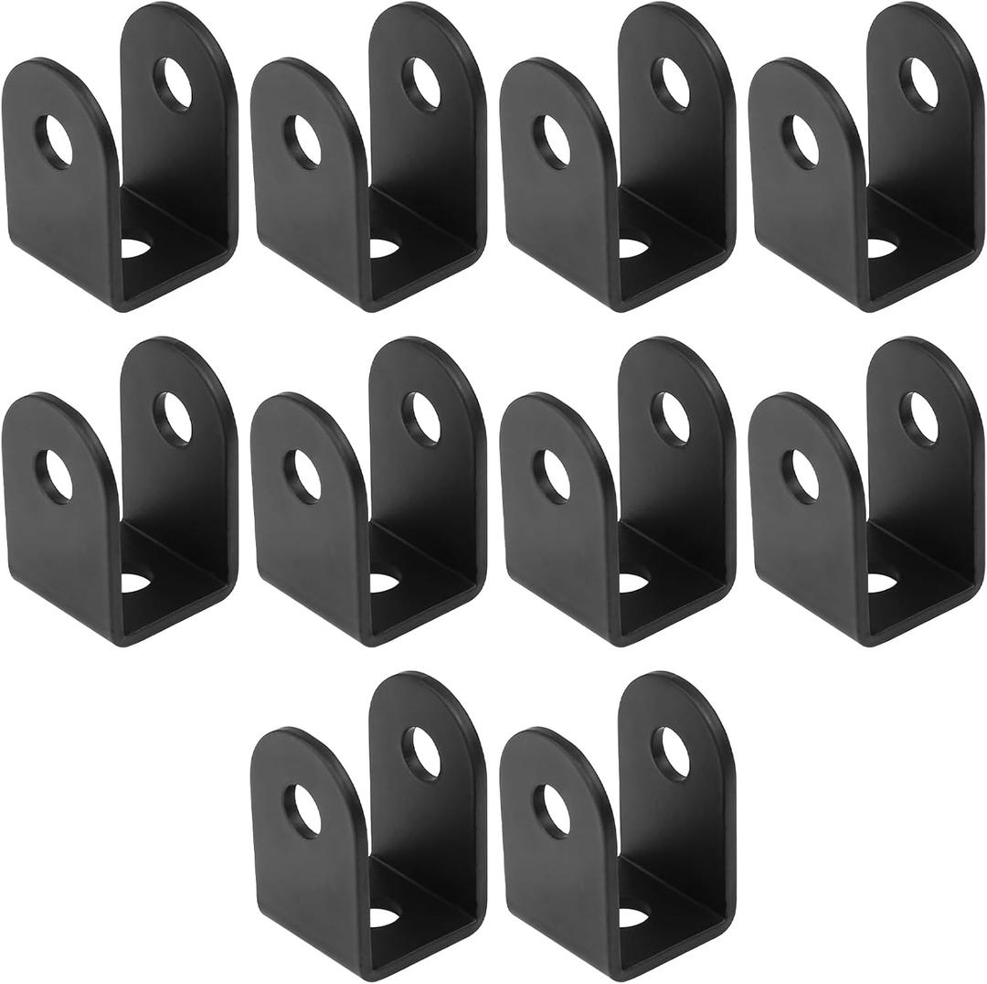 U Brackets for 1" Panels, 10 Pcs U Bracket for Mounting Stamped Alloy Steel, Thickness 0.1 inch Installation U Shaped Fasteners Brackets, 1 x 1 x 1 Inch (30x30x45mm)