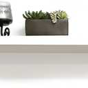 InPlace Durable Shelf with Invisible Brackets - Easy to Install & Remove Deep Floating Shelves for Wall - Infant MDF Wall Shelf for Bedrooms & Kitchen - 10.2"D x 47.3"W x 2"H - White - 0191801