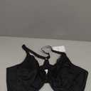 MELENECA Women's Front Closure Plus Size Underwire Racerback Bra (Black) 46F