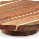 Juvale Round Acacia Wood Cake Stand for Wedding, Wooden Serving Platter for Appetizers and Desserts (12.75 Inches)